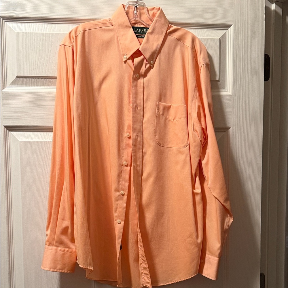 Ralph Lauren Light Orange Button-Down Shirt